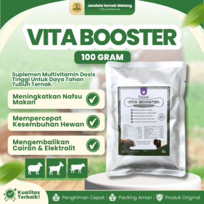VITA BOOSTER 100 GRAM – Multivitamin Penambah Nafsu Makan Dan Mempercepat Penyembuhan Hewan Ternak.