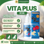 VITA PLUS 30 ML – Vitamin Nafsu Makan Anjing, Kucing Dan Unggas.
