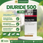 DIURIDE 500 ISI 50 ML BY AGROVET – Furosemide DIURETIK Edema & Hipertensi Hewan Ternak.
