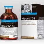 NITRONIX 34 50 ML -  Atasi Cacing Hati, Pencernaan, Parasit Eksternal Hewan Ternak.