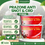 PRAZONE ANTI SNOT & CRD SERBUK 10 GRAM RAID-ALL – Untuk Masalah Pada unggas Ayam Bebek