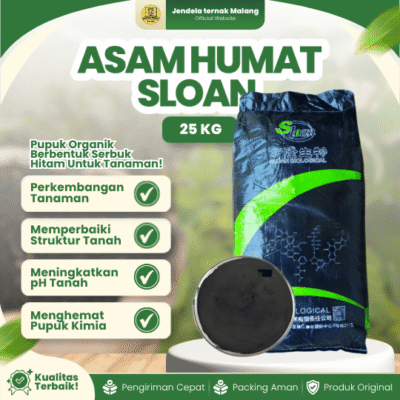 ASAM HUMAT SLOAN 1 SAK 25 KG – Humic Acid, Sodium Humat Untuk Meningkatkan Kesuburan Tanah.
