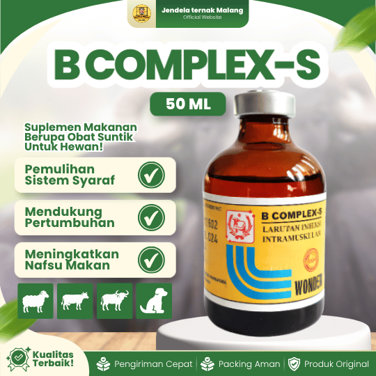 WONDER B COMPLEX-S 50 ML - Vitamin Untuk Hewan Ternak