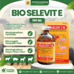 BIO SELEVIT E 100 ML – Vitamin Mengatasi Defisiensi Dan Meningkatkan Produktivitas Hewan Ternak.
