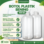 BOTOL 500 ML PLASTIK BENING - Refill Botol Serba Guna.