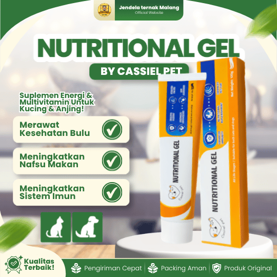 NUTRITIONAL GEL BY CASSIEL PET - Nutriplus Untuk Menggemukkan & Melebatkan Bulu Kucing.
