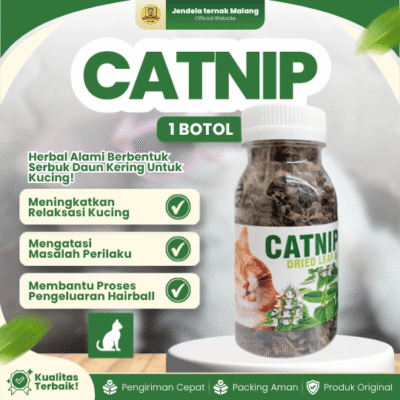 CATNIP BOTOL – Daun Akar CATNIP Untuk Kucing Fly, Stress Dan Mainan Kucing.