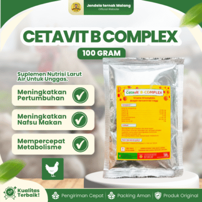 CETAVIT B COMPLEX 100 GRAM – Vitamin B Complex untuk Selera Makan Ayam Bebek Unggas
