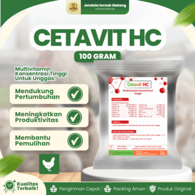 CETAVIT HC 100 GRAM – Multivitamin Untuk Unggas