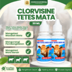 CLORVISINE TETES MATA SAPI 30 ML - Untuk Masalah Pada Mata Hewan Ternak Sapi Kambing Kerbau