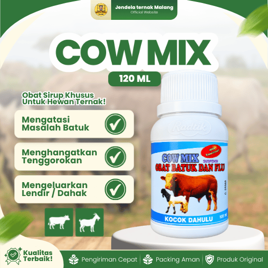 COW MIX 120 ML - Untuk Masalah Batuk dan Flu Sapi dan Kambing