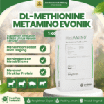 DL-METHIONINE METAMINO EVONIK 1 KG – Pemacu Pertumbuhan & Penambah Bobot Hewan Ternak.