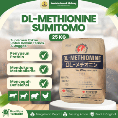 DL-METHIONINE SUMITOMO 1 SAK 25 KG – Asam Amino Esensial Untuk Pertumbuhan Unggas & Ternak.
