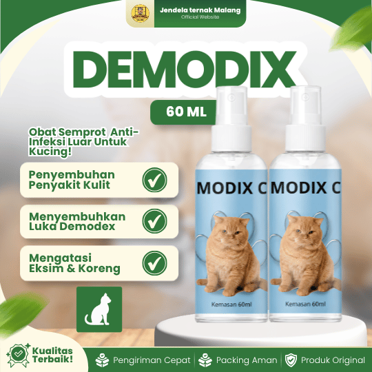 DEMODIX 60 ML - Mengatasi Berbagai Masalah Kulit & Aman Terjilat Hewan Peliharaan.