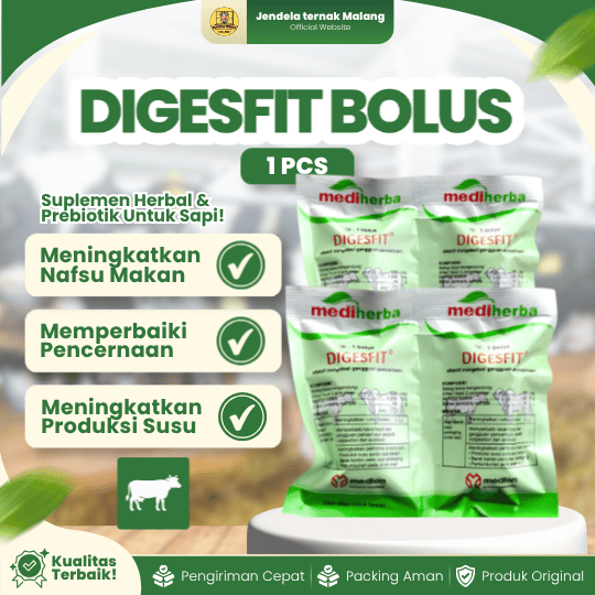 DIGESFIT BOLUS - Untuk Gangguan Pencernaan & Menambah Selera Makan Pada Hewan Ternak.