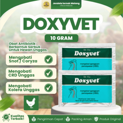 DOXYVET 10 GRAM – Untuk Mengatasi Permasalahan Pernafasan Pada Ayam & Unggas.