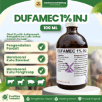 DUFAMEC 1% INJ 100 ML - Ampuh Untuk Kutu, Gatal & Segala Jenis Cacingan Pada Hewan Ternak.