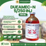 DUFAMEC-N 5/250 INJEKSI 100 ML – Obat Cacing Hati Sapi Kerbau Kambing Domba
