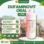 DUFAMINOVIT ORAL 1 LITER – Multivitamin Lengkap & Konsentrasi Tinggi Untuk Hewan Ternak & Unggas.