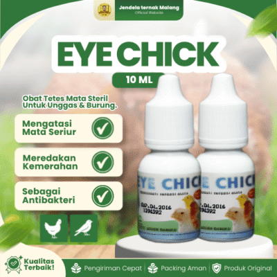 EYE CHICK TETES MATA AYAM 10 ML – Untuk Masalah Pada Mata Hewan Unggas Ayam Burung