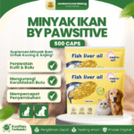 MINYAK IKAN BY PAWSITIVE VIBES 500 CAPS – Fish Oil Untuk Perawatan Kulit & Bulu Kucing Dan Anjing.
