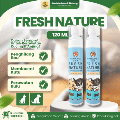 FRESH NATURE 120 ML – Semprotan Penghilang Bau Atau Deodorant Hewan Peliharaan.