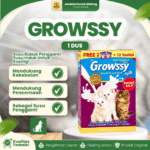 GROWSSY 1 DUS ISI 10 (BONUS 2 PCS) – Susu Lengkap Yang Bergizi Non Lactosa Untuk Kucing & Kitten.