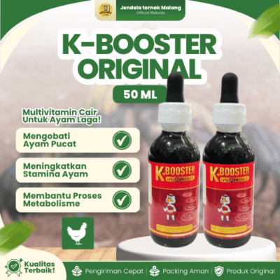 K-BOOSTER ORIGINAL – Vitamin Ayam Petarung Untuk Lesu, Lemas, Sakit Kuning.
