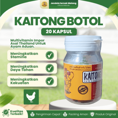 KAITONG BOTOL 20 KAPSUL – Doping Penambah Tenaga Untuk Ayam Premium Original Thailand.