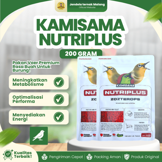 KAMISAMA NUTRIPLUS 200 GRAM - Pakan Voer Pleci Untuk Meningkatkan Metabolisme Pada Burung.