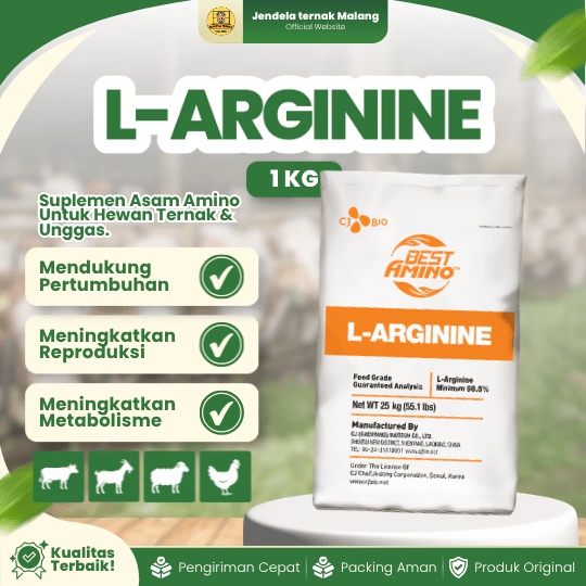 L-ARGININE 1 KG - Untuk Pertumbuhan & Produktivitas Ikan, Udang & Hewan Ternak.