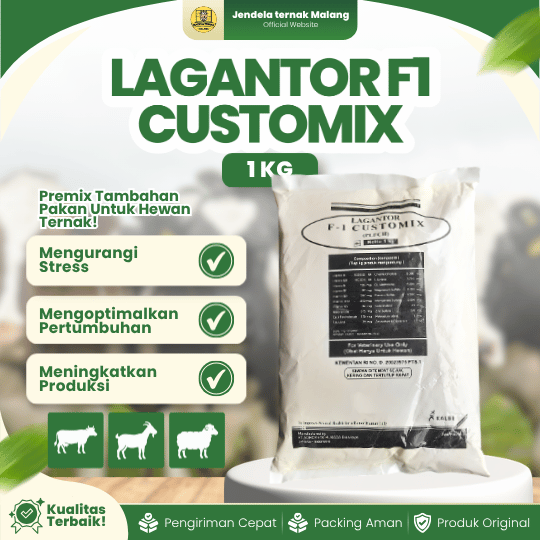 LAGANTOR F1 CUSTOMIX 1 KG - Premix Berkualitas Penggemukan Hewan Pedaging.