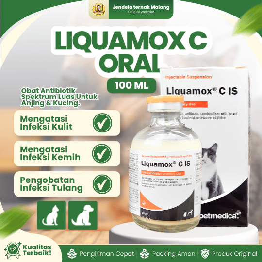 LIQUAMOX C ORAL 100 ML - Untuk Permasalahan Kulit, Tulang & Periodontal Pada Anjing & Kucing.