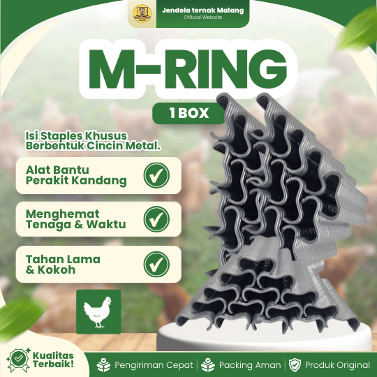 M-RING 1 BOX (600 STAPLES) - Isi Staples Tang Pengikat Kandang Ayam Puyuh Kelinci