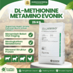 DL-METHIONINE METAMINO EVONIK 25 KG – Untuk Efisiensi Pakan, Penggemukan & Pertumbuhan Hewan Ternak.