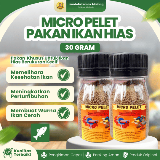 PAKAN IKAN HIAS 30 GRAM - Pelet Kecil Untuk Pakan Ikan Hias Cupang Gold Fish