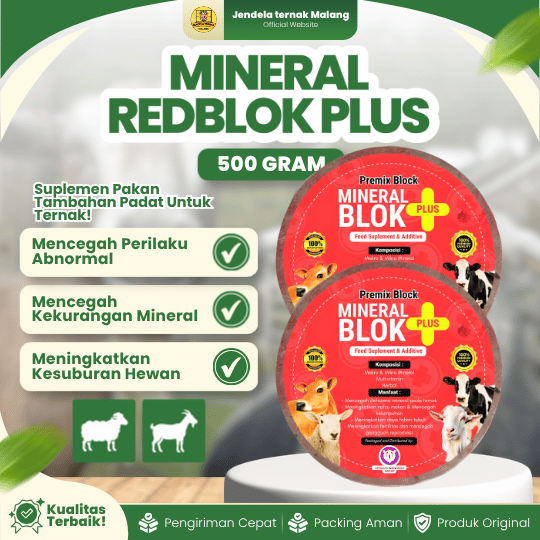 MINERAL REDBLOK PLUS 500 GRAM - Mineral Redblock Untuk Kambing Domba