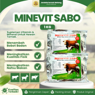 MINEVIT SABO 1 KG RAID-ALL – Mineral Vitamin Untuk Kesehatan Sapi, Kambing & Kerbau