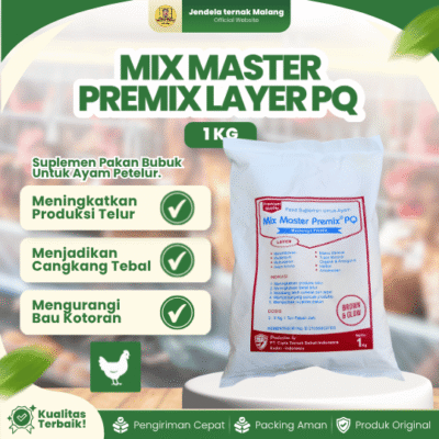 MIX MASTER PREMIX LAYER PQ 1 KG – Multivitamin Ayam Petelur Untuk Produksi & Kualitas Telur.