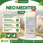NEO MEDITRIL 1 LITER BY MEDION – Untuk CRD, Ko,risa, Ko,lera Pada Hewan Unggas & Burung.