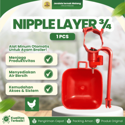 NIPPLE LAYER ¾ – Penyedia Tempat Air Minum Ayam Untuk Menjaga Kebersihan & Efisiensi Dikandang.