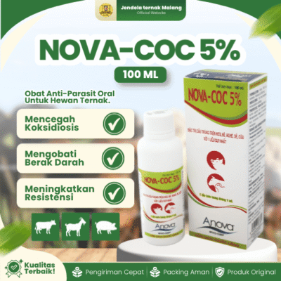NOVA-COC 5% 100ML – Untuk Masalah Pada Hewan Ternak Sapi Kambing Babi