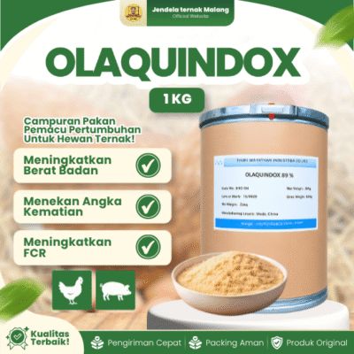 OLAQUINDOX 98% 1 KG – AGP Pemacu Pertumbuhan & Meningkatkan Berat Badan Ternak.