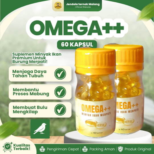 OMEGA++ ISI 60 KAPSUL - Minyak Ikan Untuk Merpati