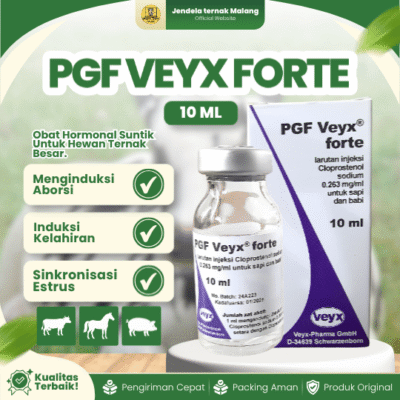 PGF VEYX FORTE 10 ML – Untuk Mengatur Siklus & Masalah Reproduksi Hewan Ternak.