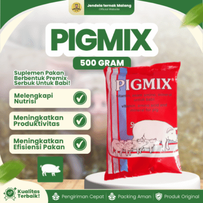 PIGMIX 500 GRAM BY MEDION – Premix, Vitamin, Asam Amino, Mineral Lengkap Untuk Babi.