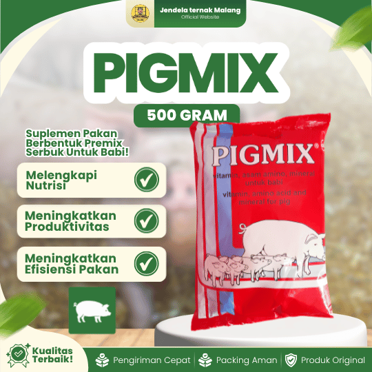 PIGMIX 500 GRAM BY MEDION - Premix, Vitamin, Asam Amino, Mineral Lengkap Untuk Babi.