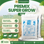 PREMIX SUPER GROW 1 KG - Premix Multivitamin Pemacu Pertumbuhan Dan Produksi Susu Perah Hewan.