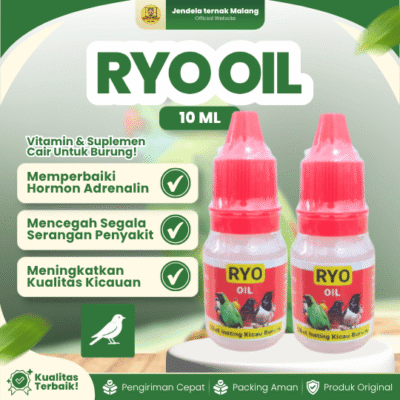 RYO OIL 10 ML – Vitamin Minyak Metabolis Untuk Burung Macet Bunyi, Stress & Lesu.