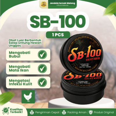 SB-100 – Salep Untuk Mengatasi Bubul, Kulit & Mata Ikan Pada Ayam.
